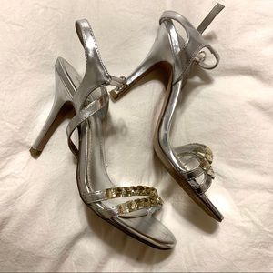 Kenneth Cole Silver Heels
